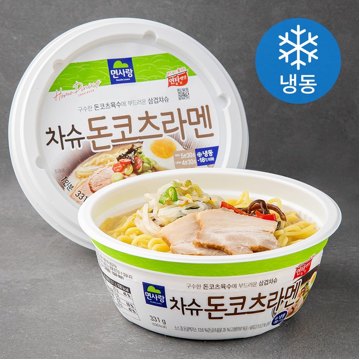 면사랑 차슈돈코츠라멘 (냉동), 331g, 2개 대표 이미지 - 돈코츠라멘 추천