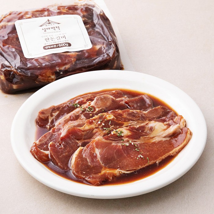 설야멱적 한돈갈비, 600g, 1개 대표 이미지 - 석갈비 추천