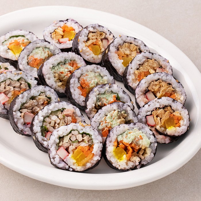 요고참 반탄 유부 + 와사비크래미 + 언양불고기 김밥 세트 935g, 1팩 대표 이미지 - 우영우 김밥 추천