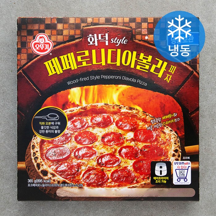 오뚜기 화덕 STYLE 페페로니디아볼라 피자 (냉동), 1개, 365g 대표 이미지 - 페퍼로니 피자 추천