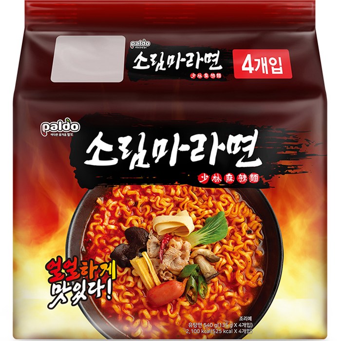 팔도 소림마라면 멀티팩 135g x 4p, 1세트 대표 이미지 - 생라면 추천