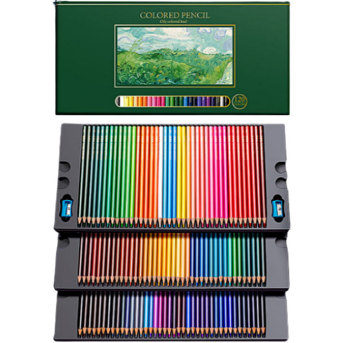 심플라인 전문가용 컬러 색연필 유성, 120색, 1개 대표 이미지 - 고급 색연필 추천