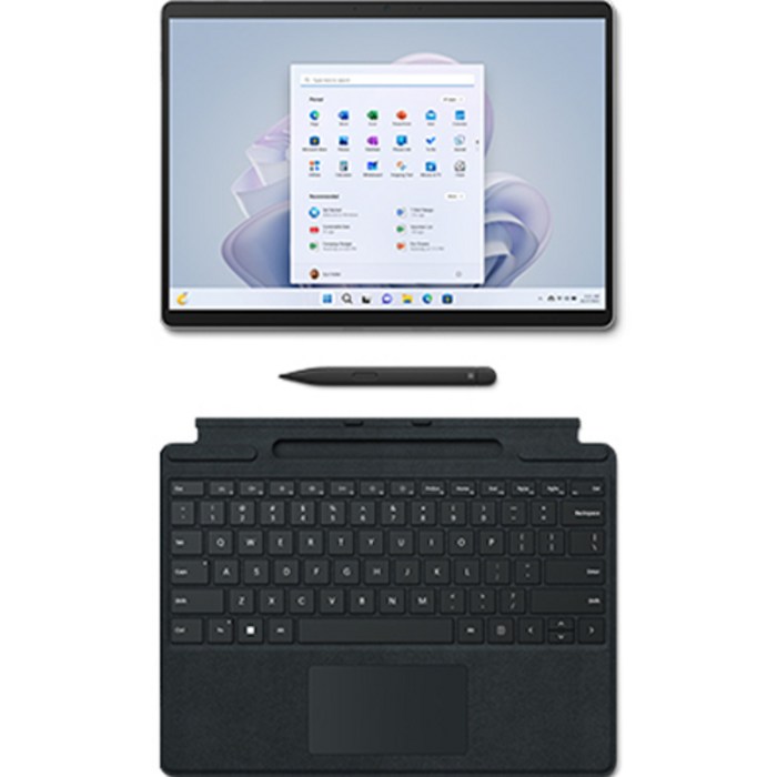 마이크로소프트 2022 서피스 프로9 노트북 13 + 키보드 + 슬림펜 2, 256GB, QI9-00015/8X6-00017, 코어i5, Platinum(노트북), Black(키보드), WIN11 Home, 16GB 대표 이미지 - 윈도우 노트북 추천