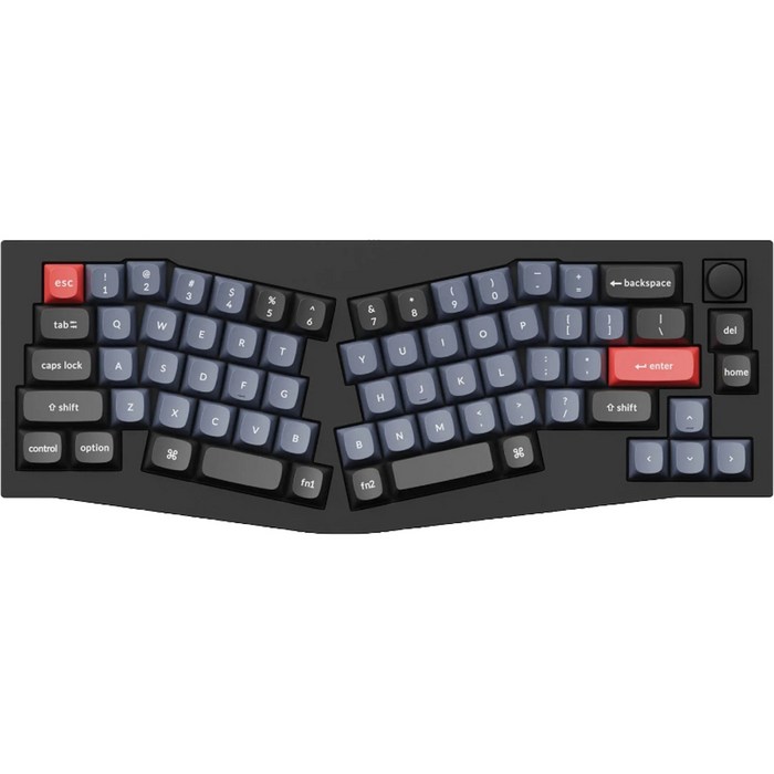 키크론 Q8 Knob Frame RGB 핫스왑 적축 키보드 풀패키지, 카본 블랙, 텐키리스, Keychron Q8 Knob M1 대표 이미지 - 키크론 키보드 추천