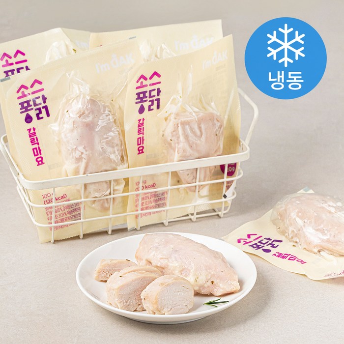 아임닭 소스퐁닭 갈릭마요 (냉동), 5팩, 100g 대표 이미지 - 소스 닭가슴살 추천