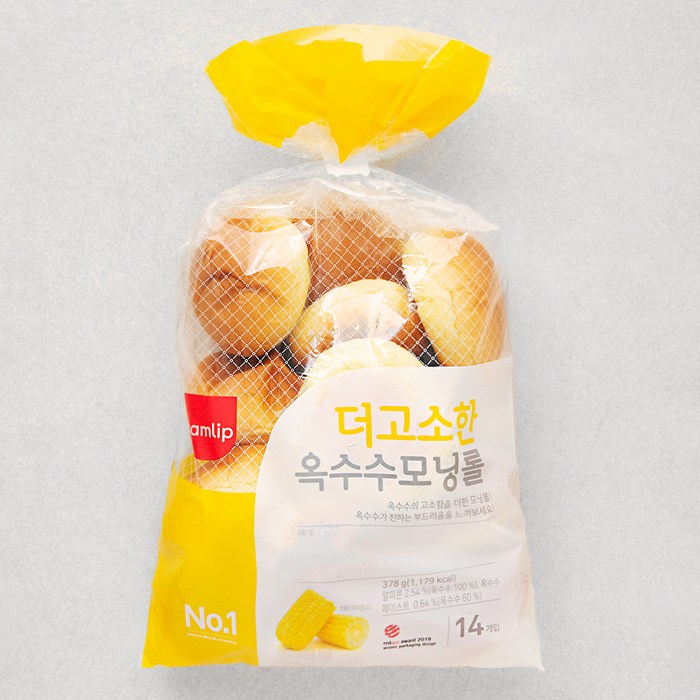 삼립 옥수수 모닝롤 14입, 378g, 1개 대표 이미지 - 모닝빵 추천