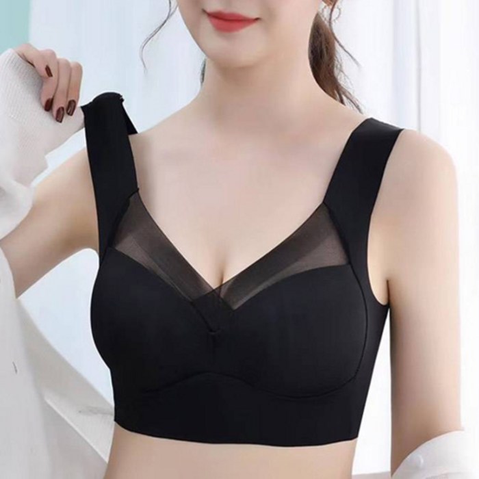 여성용 볼륨업 탄력 노와이어 브라렛 대표 이미지 - 부유방 브라 추천