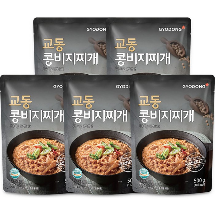 교동 콩비지찌개, 500g, 5개 대표 이미지 - 탕요리 추천