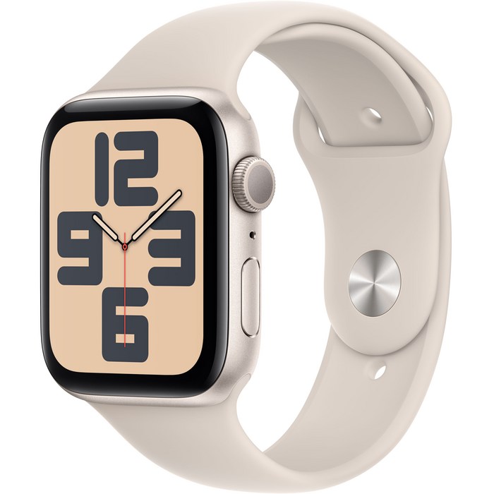 Apple 2023 애플워치 SE 2세대 알루미늄 케이스, 44mm, GPS, 스타라이트 / 스타라이트 스포츠 밴드, S/M 대표 이미지 - 애플워치 se 2세대 추천