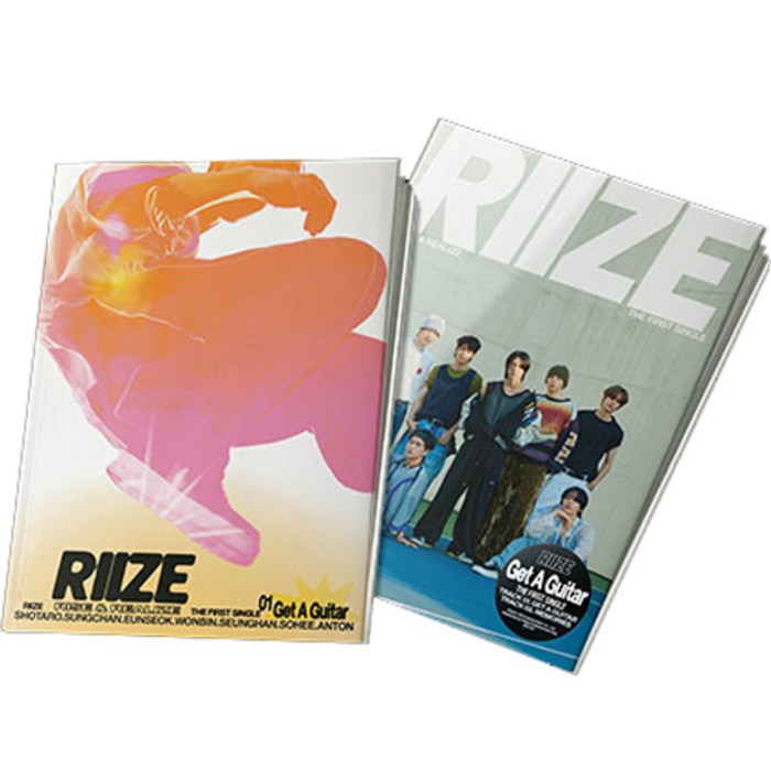 RIIZE 싱글 1집 Get A Guitar + 커버 2종 + CD-R + 북클릿 + 랜덤발송 접지 포스터 + 랜덤발송 포토카드 세트, 1CD 대표 이미지 - R 책 추천