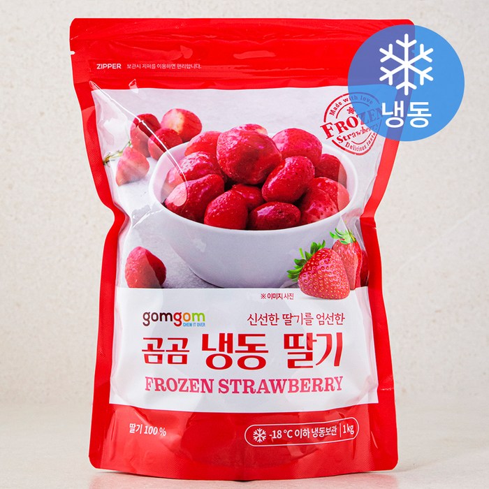 곰곰 냉동 딸기, 1kg, 1팩 대표 이미지 - 과일빙수 재료 추천