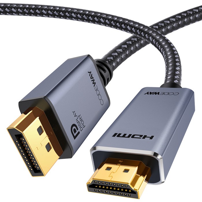 코드웨이 DP to HDMI 케이블, 1개, 1.5m 대표 이미지 - 모니터 케이블 추천