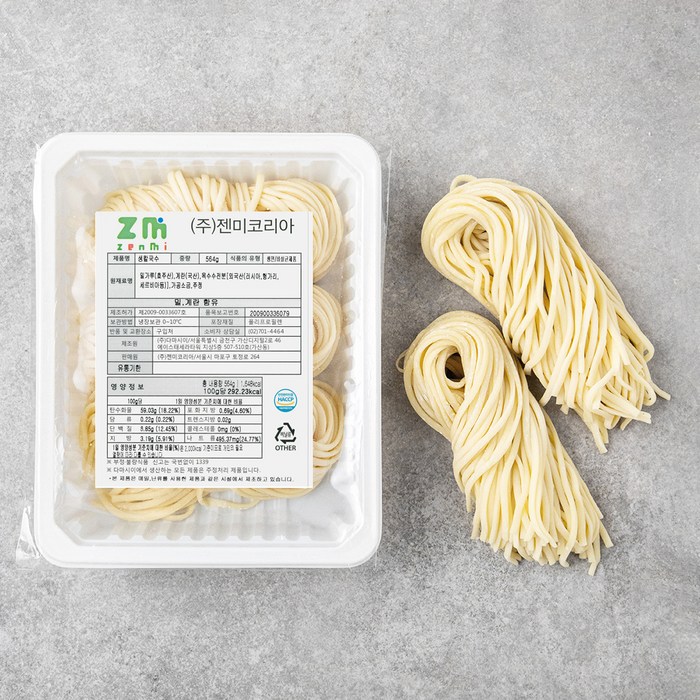 젠미 생 칼국수면, 564g, 1개 대표 이미지 - 초계국수 추천