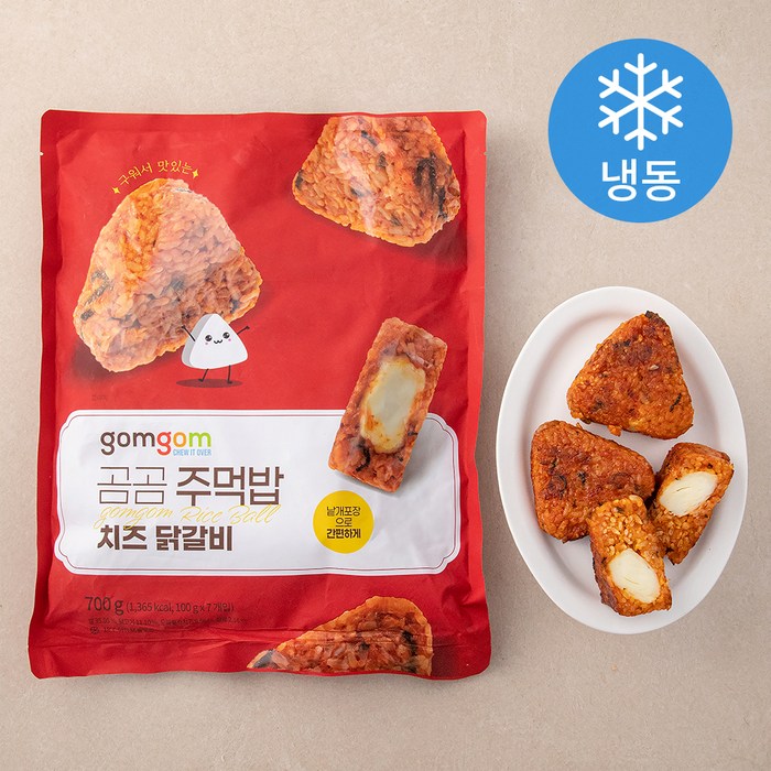 곰곰 주먹밥 치즈닭갈비, 100g, 7개입 대표 이미지 - 냉동 주먹밥 추천