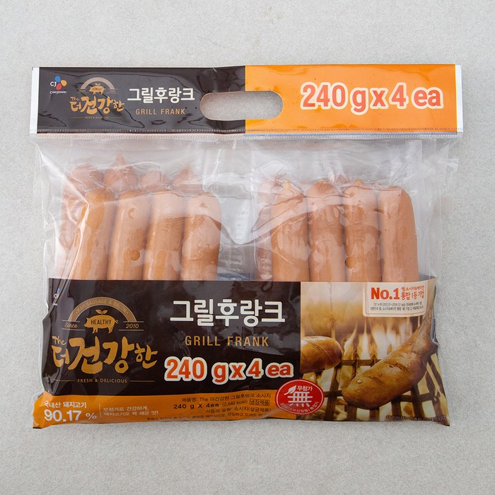 더건강한 그릴 후랑크 4p, 960g, 1개 대표 이미지 - 샌드위치 햄 맛있는거 추천