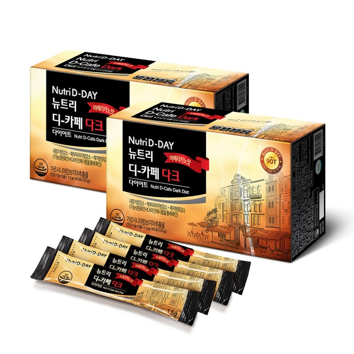 뉴트리디데이 디카페 다크 다이어트 아메리카노 맛, 1.5g, 180개 대표 이미지 - 다이어트 커피 추천