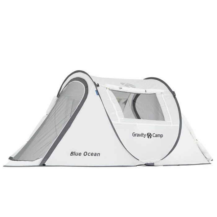 그라비티캠프 원터치 캠핑 텐트, 화이트 실버 에디션, 베이직 대표 이미지 - 한강 텐트 추천