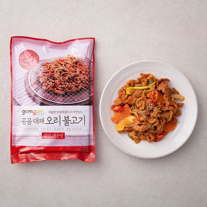 곰곰 대패 오리 불고기 매운맛, 400g, 1개입 대표 이미지 - 오리주물럭 추천