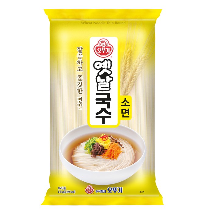 오뚜기옛날 국수 소면, 1.5kg, 1개 대표 이미지 - 국수 추천