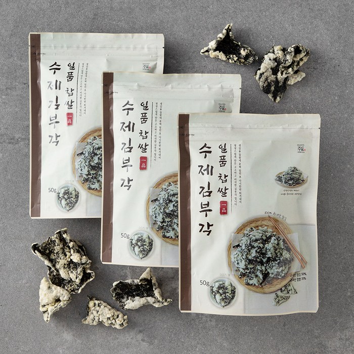 일품 찹쌀 수제 김부각, 50g, 3개 대표 이미지 - 전통과자 추천