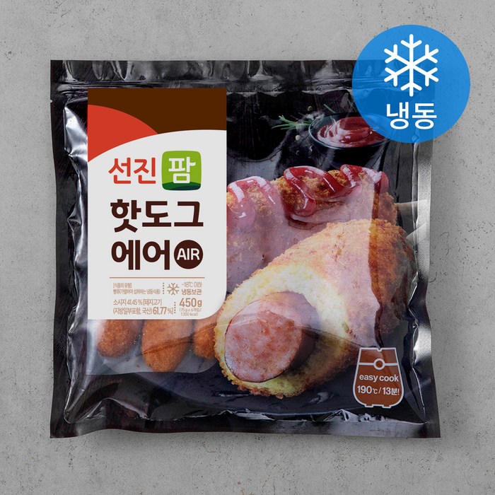선진팜 핫도그에어 (냉동), 450g, 1개