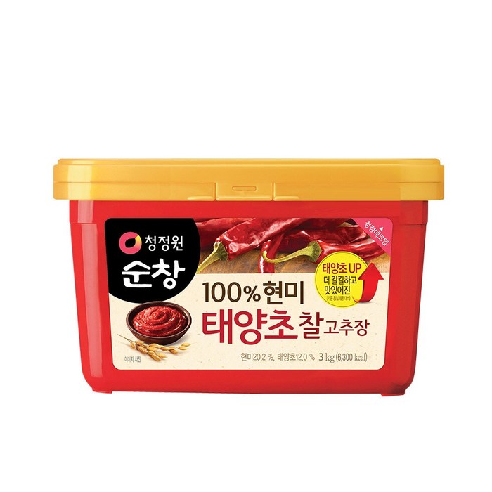 청정원순창 100% 현미 태양초 찰고추장, 3kg, 1개 대표 이미지 - 고추장 추천
