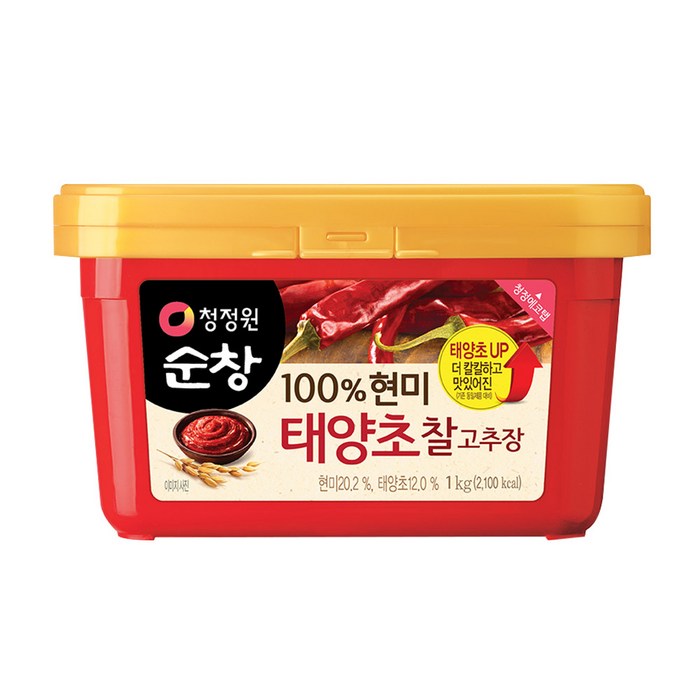 청정원순창 100% 현미 태양초 찰고추장, 1kg, 1개 대표 이미지 - 고추장 추천