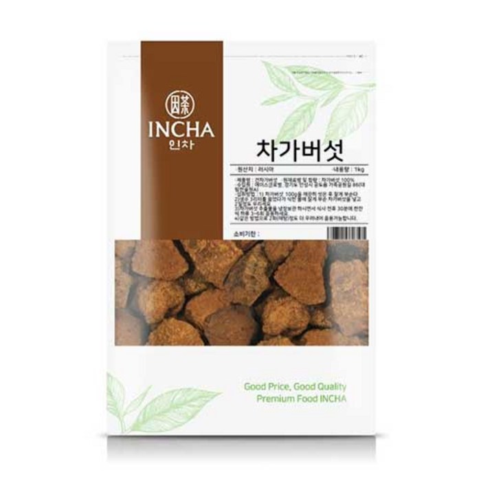 인차 러시아 차가버섯, 1kg, 1개 대표 이미지 - 말굽버섯 추천
