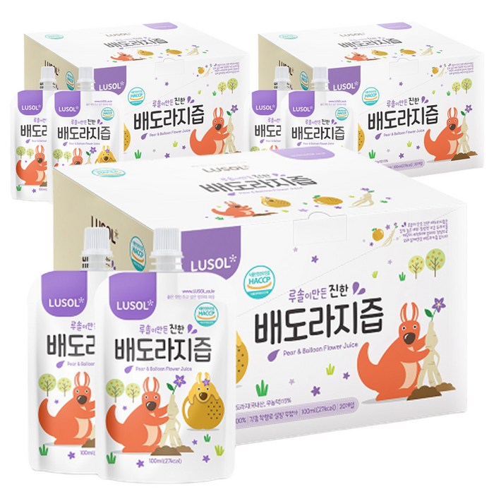 루솔이 만든 진한 배도라지즙 선물세트, 100ml, 60포 대표 이미지 - 배도라지즙 추천