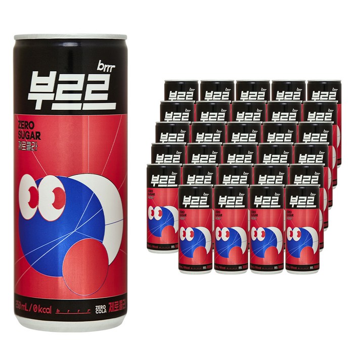 부르르 제로콜라, 250ml, 30개 대표 이미지 - 제로 사이다 추천