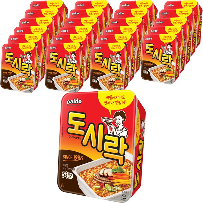 팔도 도시락 86g, 24개 대표 이미지 - 점보 도시락 라면 추천