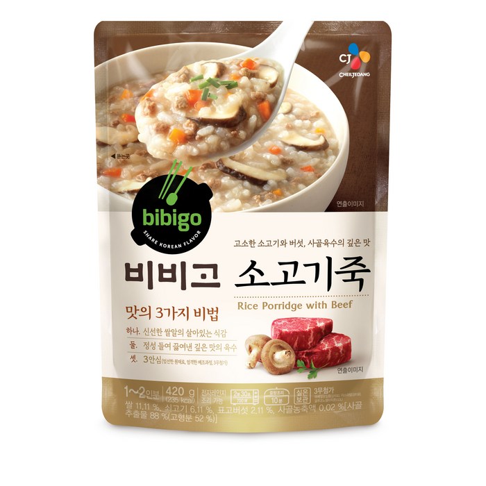 비비고 소고기죽, 420g, 1개 대표 이미지 - 간편죽 추천