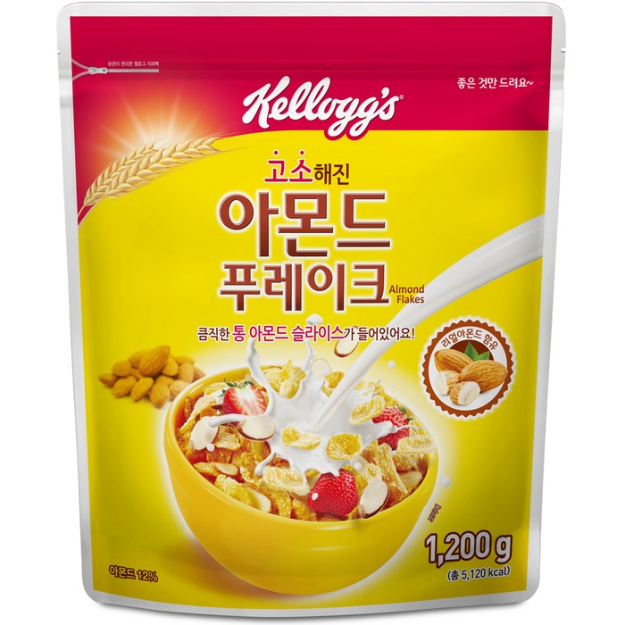 켈로그 아몬드 푸레이크, 1.2kg, 1개 대표 이미지 - 느금마 추천