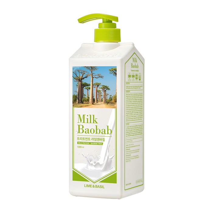 밀크바오밥 라임 앤 바질 헤어트리트먼트, 1000ml, 1개 대표 이미지 - 모발 영양 추천