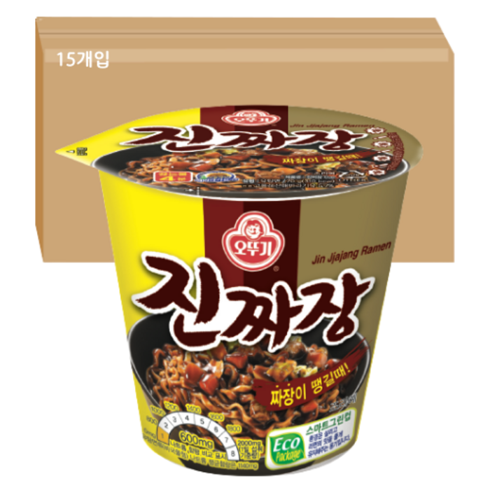 오뚜기 진짜장 컵라면, 70g, 15개입 대표 이미지 - 문재앙 짜장면 추천