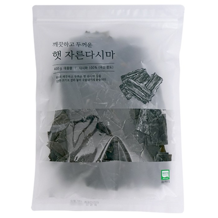 석하 깨끗하고 두꺼운 햇 자른다시마, 400g, 1개 대표 이미지 - 육수 추천