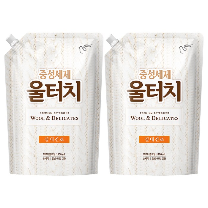 피죤 울터치 프리미엄 리필, 1300ml, 2개 대표 이미지 - 드라이클리닝 추천