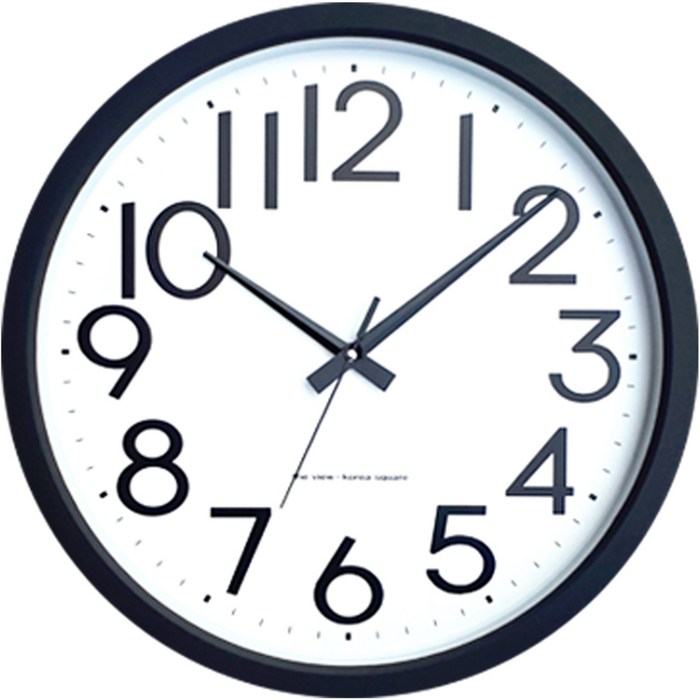아트캄보 무소음 대형 벽시계 35.3cm KW712, 블랙 대표 이미지 - 사무실 시계 추천