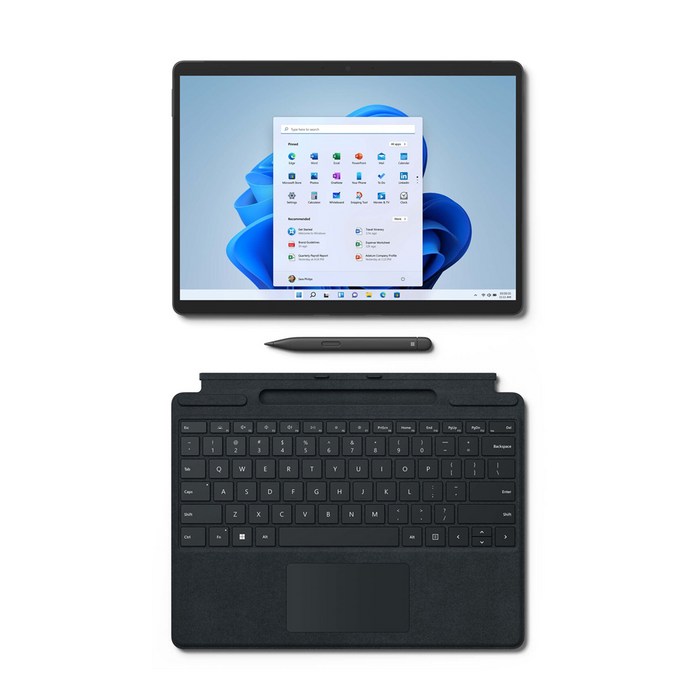 마이크로소프트 2022 Surface Pro8 13 + 블랙 타입커버 + 슬림펜 2, 코어i5 11세대, 256GB, 16GB, WIN11 Home, 8PT-00030 대표 이미지 - HP 파빌리온 에어로 13 추천