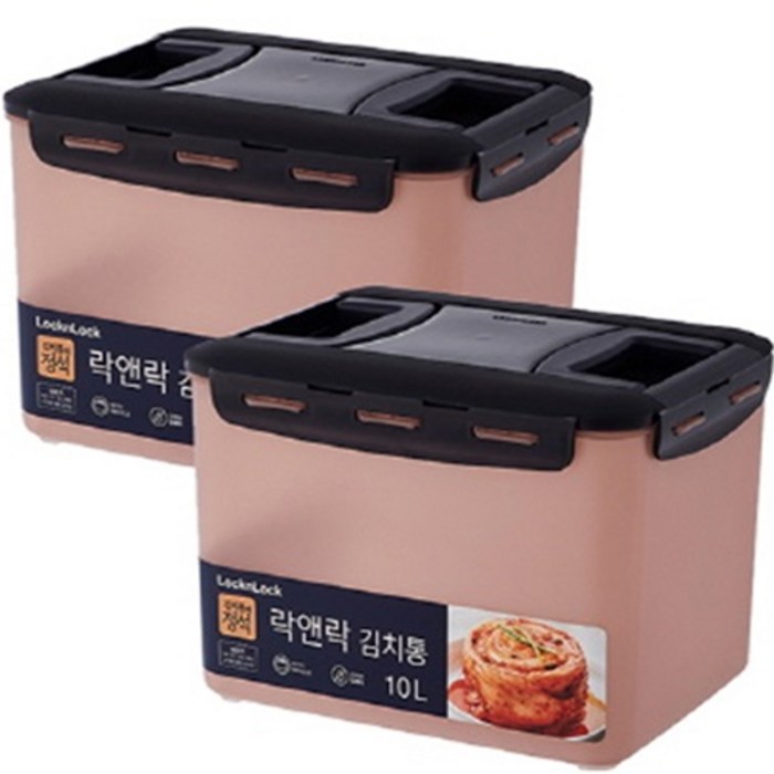 락앤락 뉴 김치통 정석 핑크, 2개, 10L 대표 이미지 - 김치통 추천
