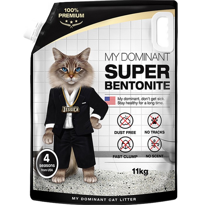 마이도미넌트 슈퍼 벤토나이트 고양이 모래, 11kg, 1개 대표 이미지 - 화장실 모래 추천