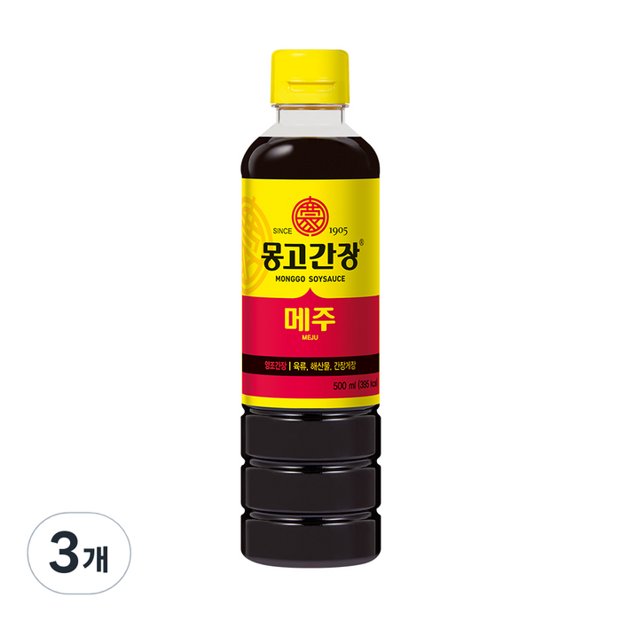 몽고간장 메주, 500ml, 3개 대표 이미지 - 회간장 추천