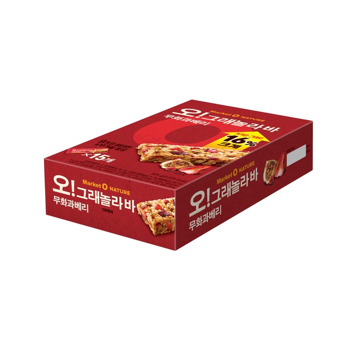 마켓오 네이처 오 그래놀라바 무화과베리, 35g, 15개입 대표 이미지 - 그래놀라 추천