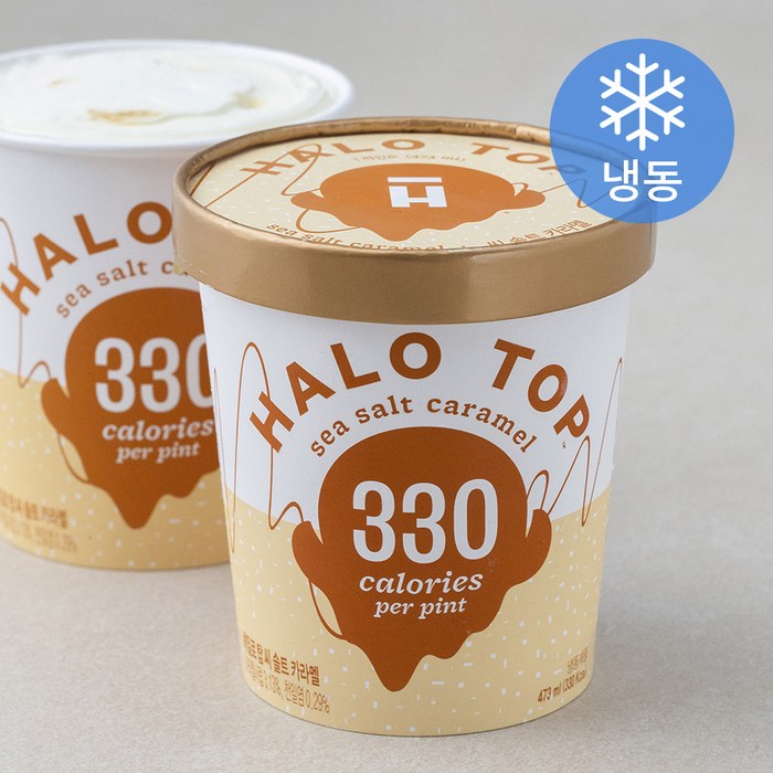 헤일로탑 씨솔트카라멜 아이스크림 (냉동), 473ml, 1개 대표 이미지 - 카라멜 아이스크림 추천