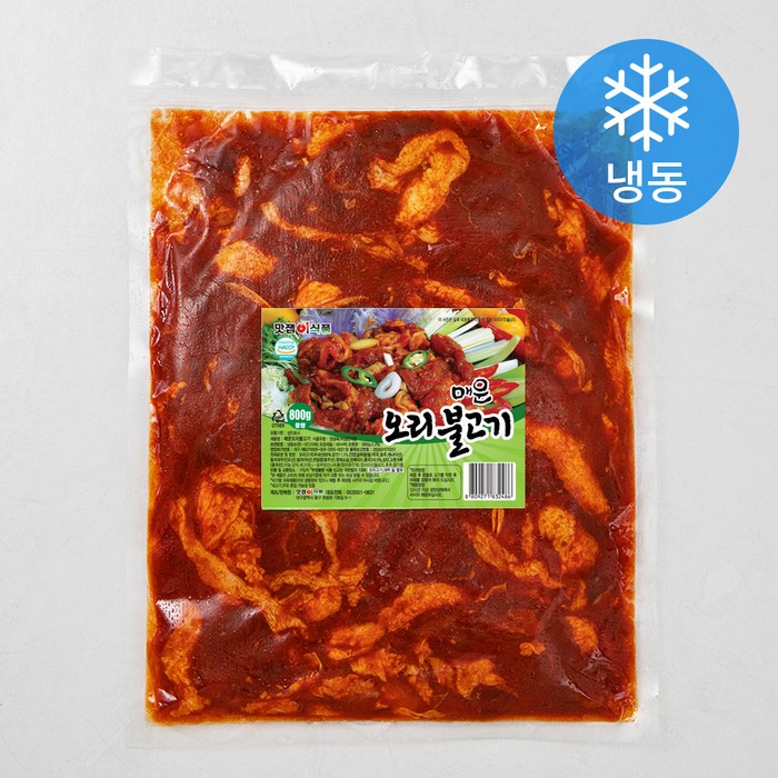 맛잽이식품 매운오리불고기 (냉동), 800g, 1봉 대표 이미지 - 오리주물럭 추천