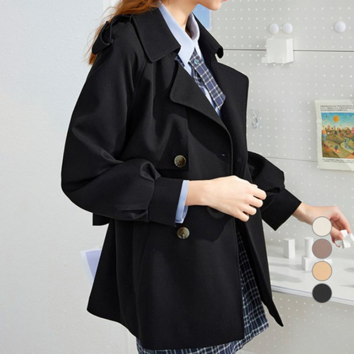 페이퍼먼츠 여성용 큐티한 라인 미니 트렌치 재킷 코트 00629 대표 이미지 - 여자 가을 코트 추천