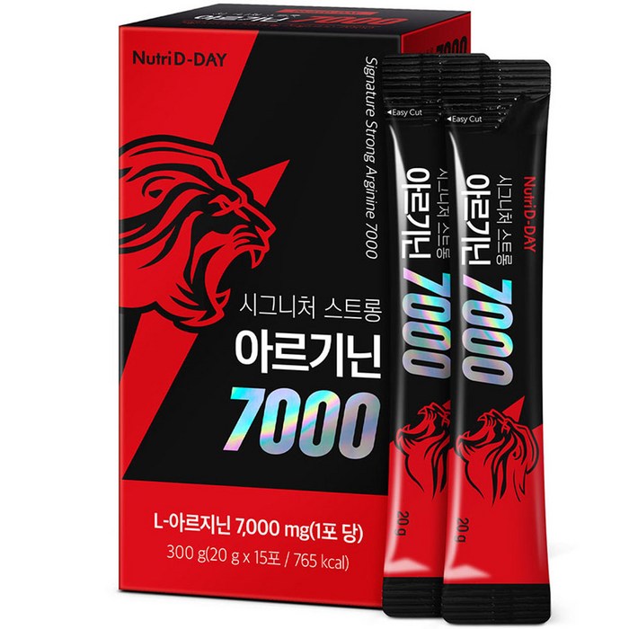 뉴트리디데이 시그니처 스트롱 아르기닌 7000 액상스틱 15p, 1개, 300g 대표 이미지 - 체력 보충 추천