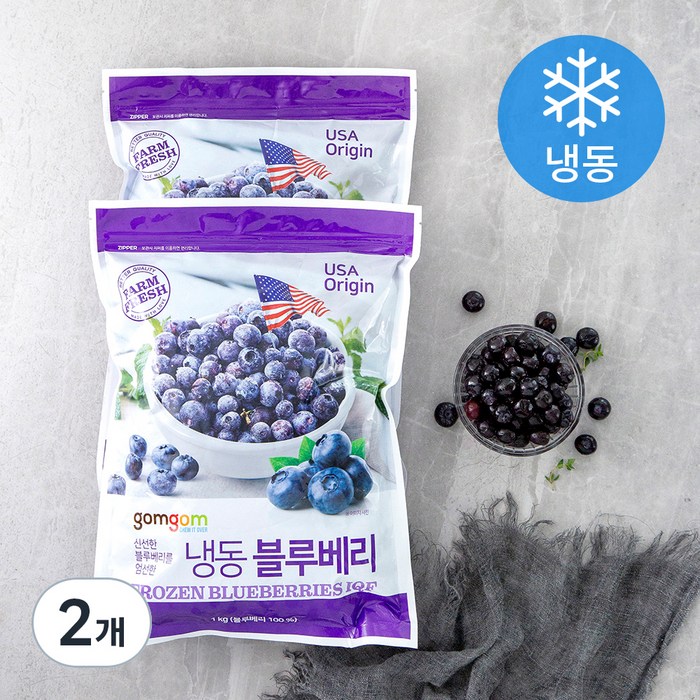 곰곰 냉동 블루베리, 1kg, 2개 대표 이미지 - 냉동 망고 추천