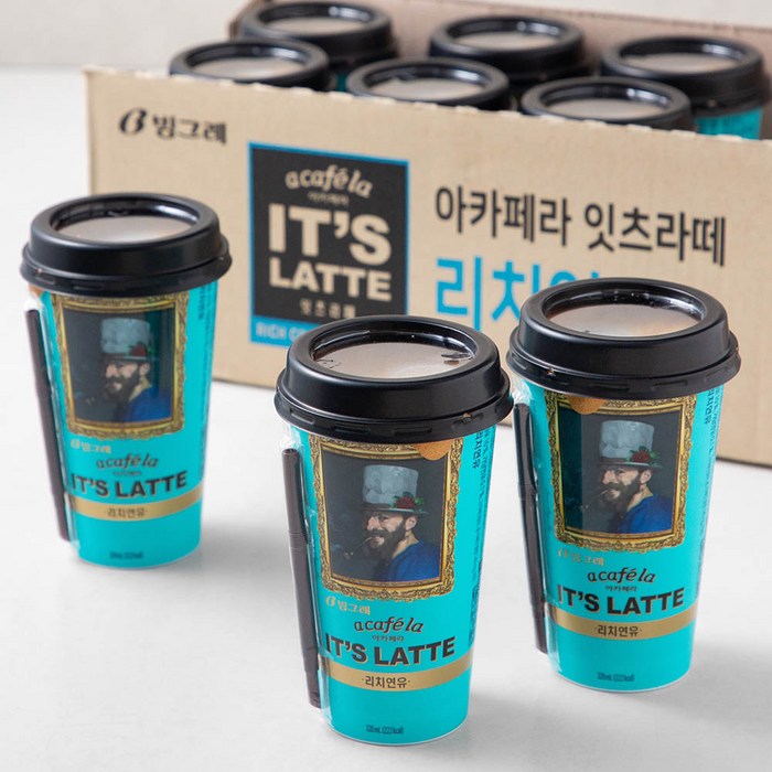 빙그레 아카페라 잇츠라떼 리치연유, 320ml, 10개 대표 이미지 - 돌체라떼 추천