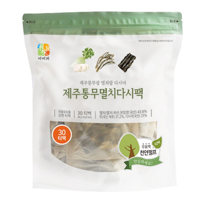 석하 제주 통무 멸치 다시팩, 30개, 16g 대표 이미지 - 육수 추천